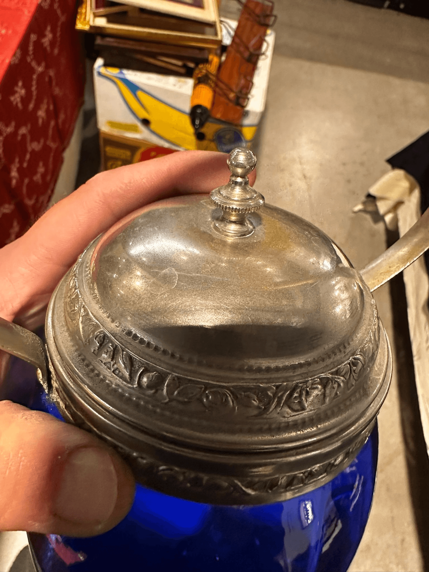 Стеклянная банка с крышкой и ручкой, 22 см, изображение 2 из 7