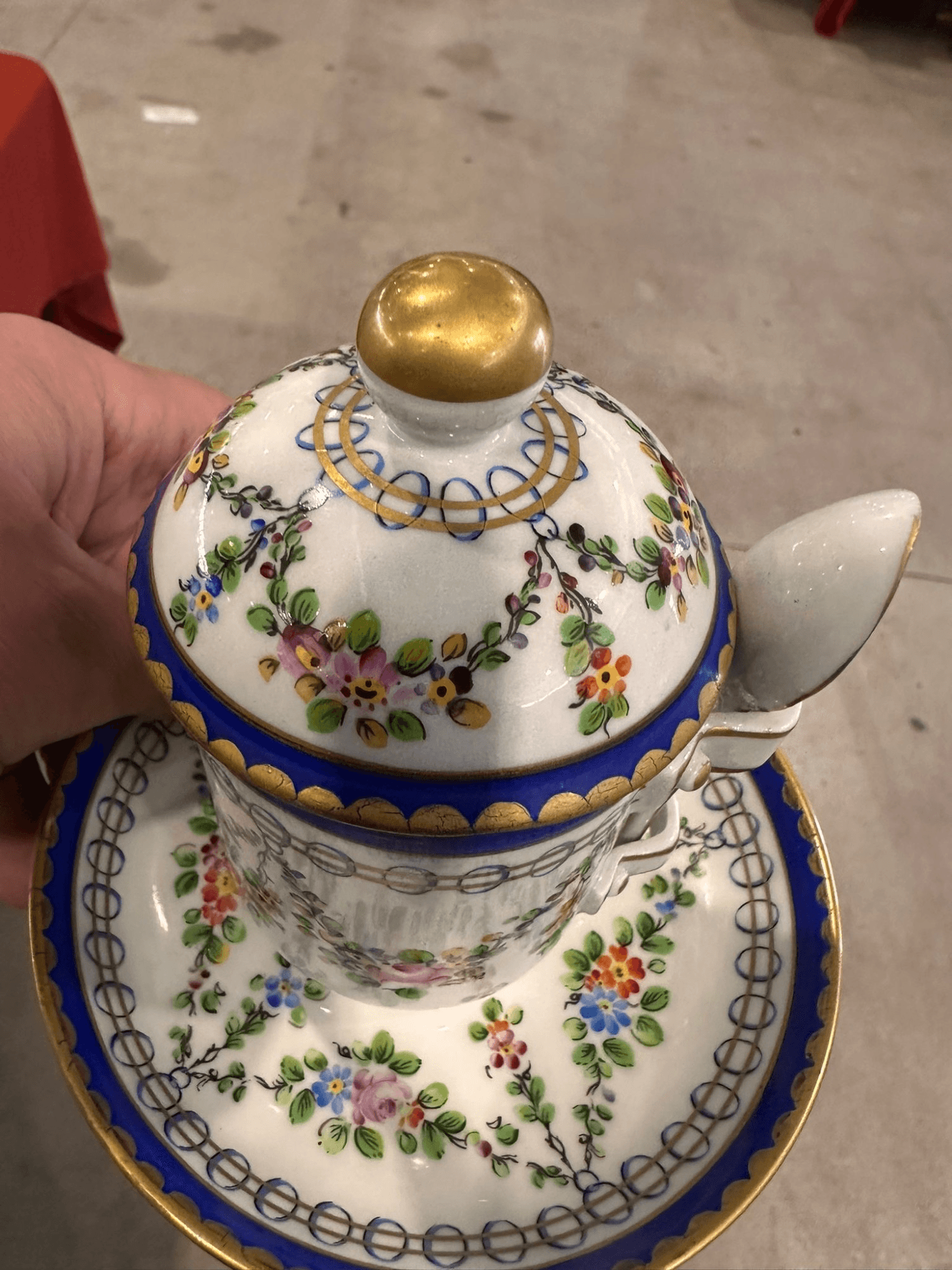 Кофейная чашка с крышкой, блюдцем и ложкой Mangani, Италия, изображение 2 из 11