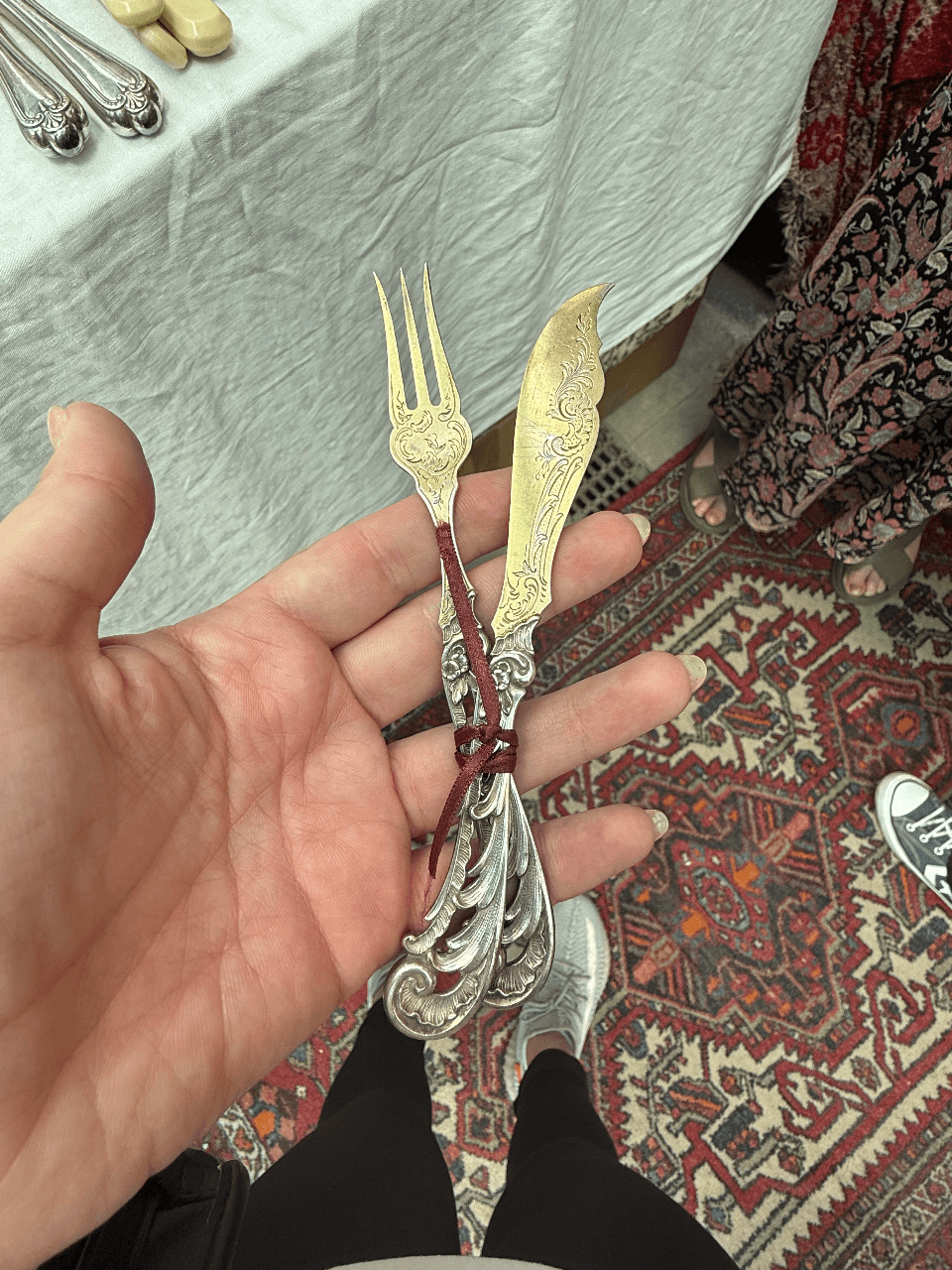 Десертный набор (нож и вилка), Gebr. Friedländer, Германия, изображение 1 из 9