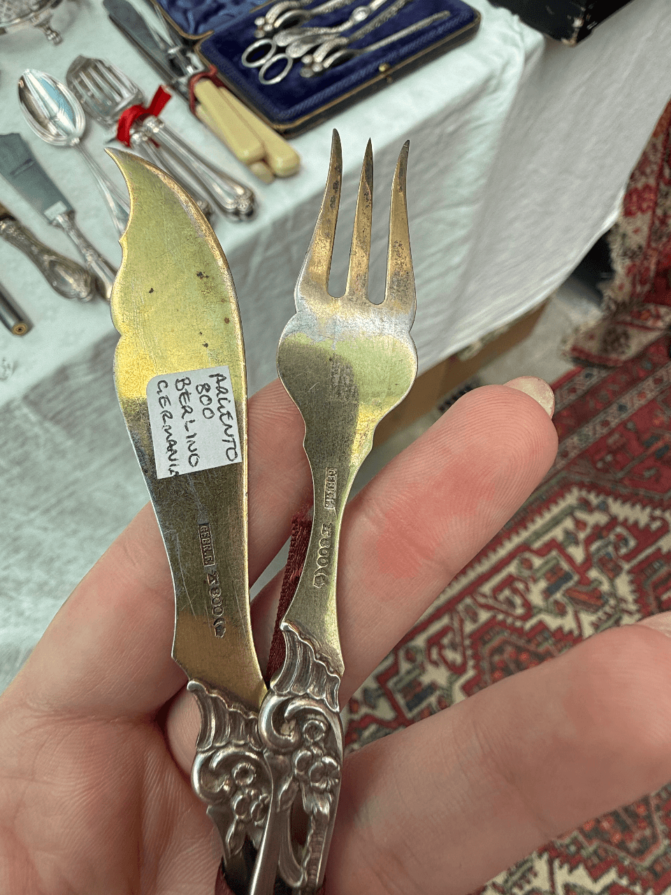 Десертный набор (нож и вилка), Gebr. Friedländer, Германия, изображение 6 из 9