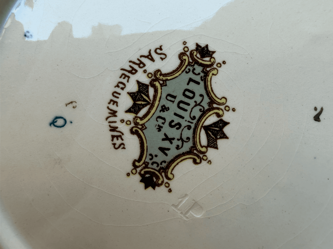 Чайная пара (чашка и блюдце) Louis XV, Sarreguemines, Франция, изображение 8 из 8