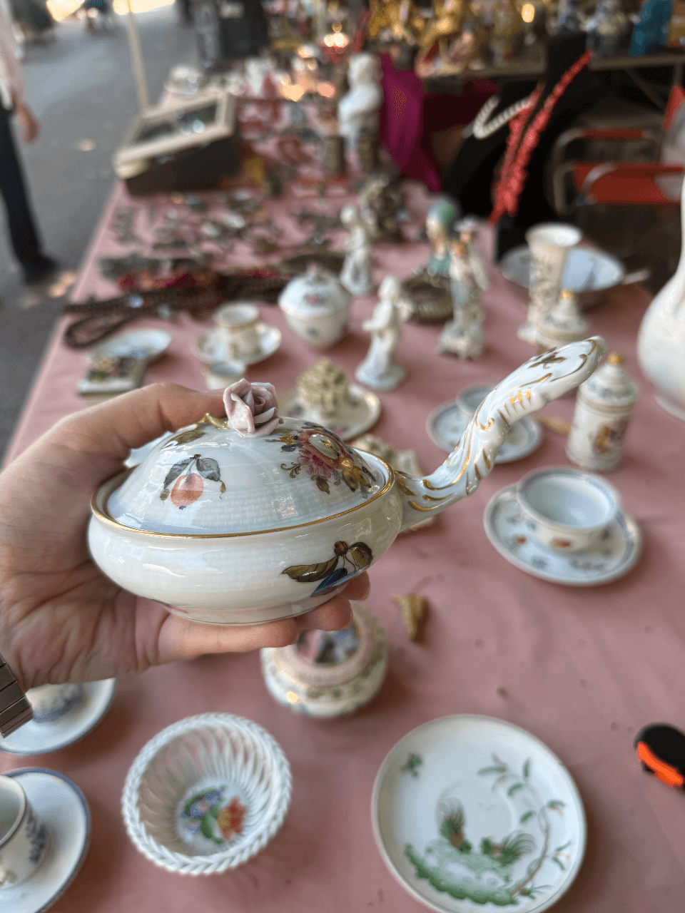 Фарфоровая соусница с крышкой Herend (Hungary), ручная роспись, изображение 7 из 7