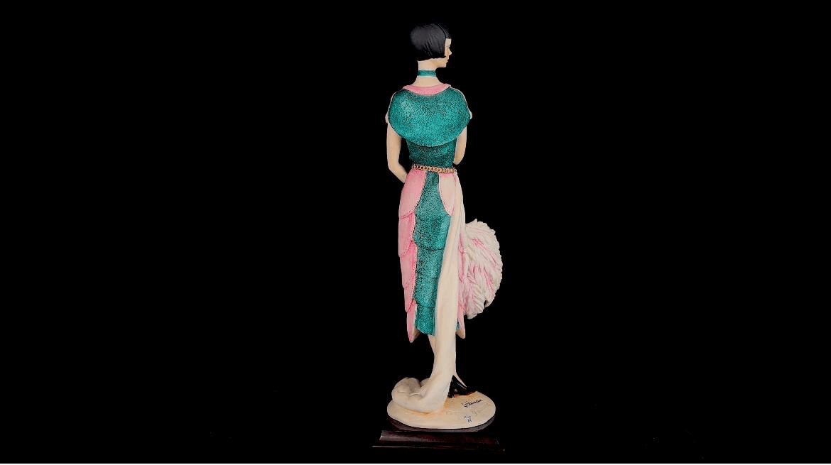 Статуэтка «Дама с веером из перьев», Giuseppe Armani, Florence, Италия, 1987, изображение 3 из 9