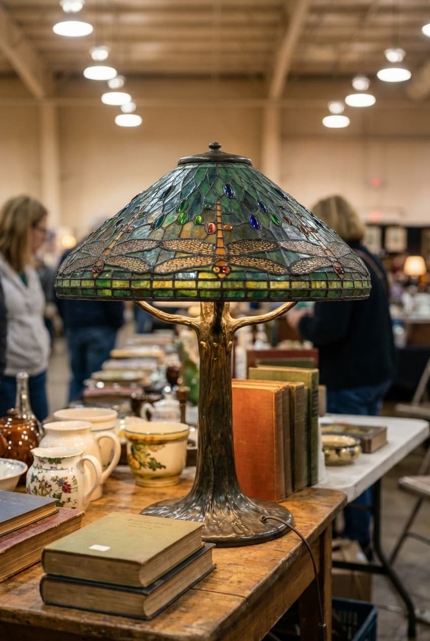 Настольная лампа Tiffany Studios «Dragonfly», изображение 3 из 5