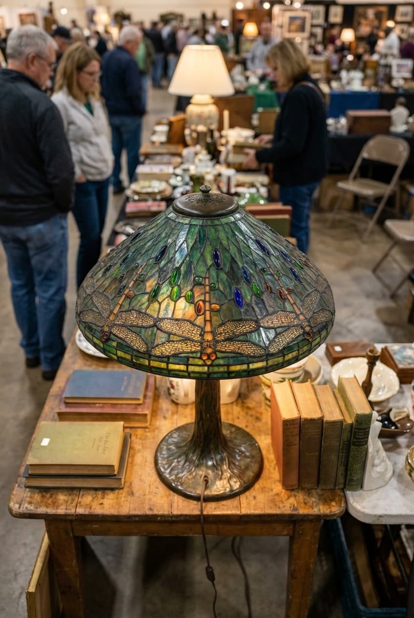 Настольная лампа Tiffany Studios «Dragonfly», изображение 4 из 5