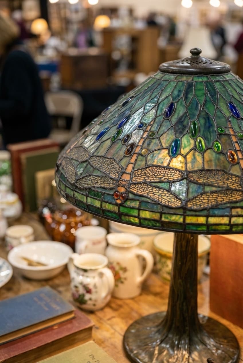 Настольная лампа Tiffany Studios «Dragonfly», изображение 5 из 5