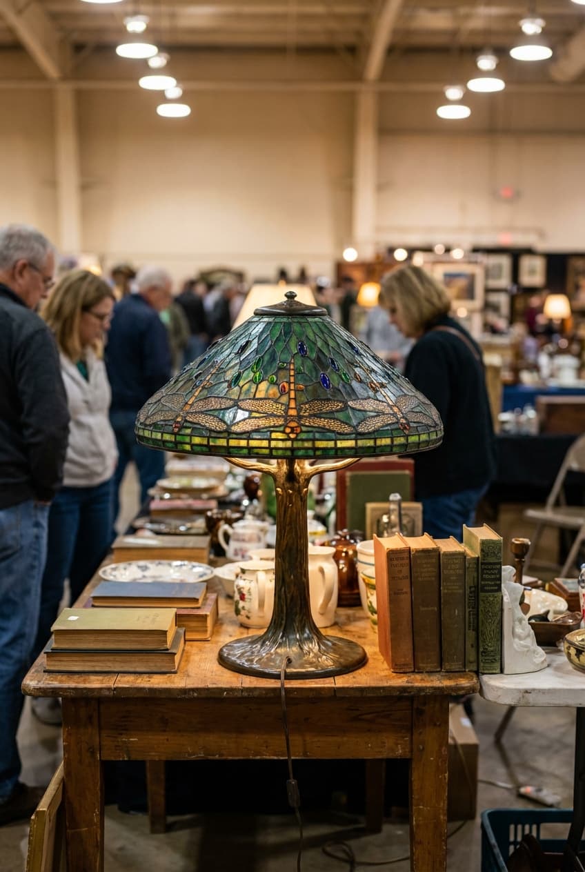 Настольная лампа Tiffany Studios «Dragonfly», изображение 1 из 5